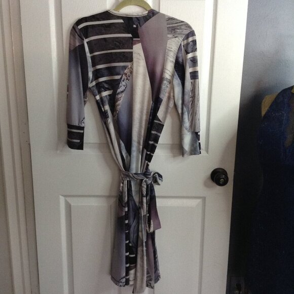 Petit Pois, "M" by Viviana G. Wrap Around Dress; Geometric Design, Avant Garde - Picture 2 of 6